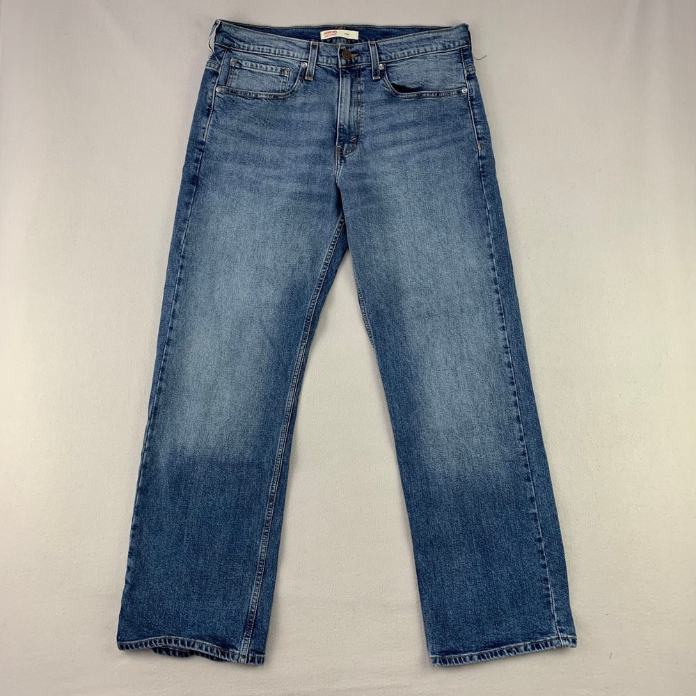 Signature Levi Strauss Loose Jeans Mens 34x32 Blue Casual Denim Straight Leg